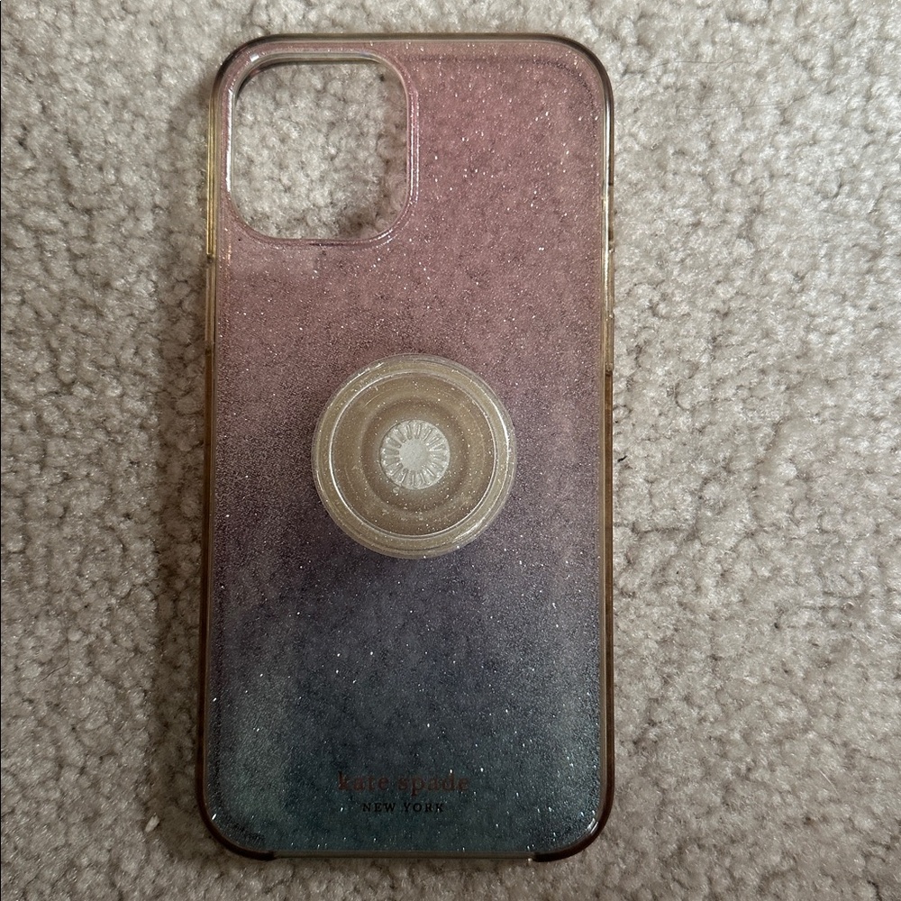 Kate Spade Pink and Blue Glitter Phone Case